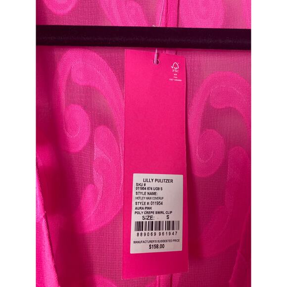 NWT LILLY PULITZER COVERUP SWIM PINK SMALL - Picture 5 of 9